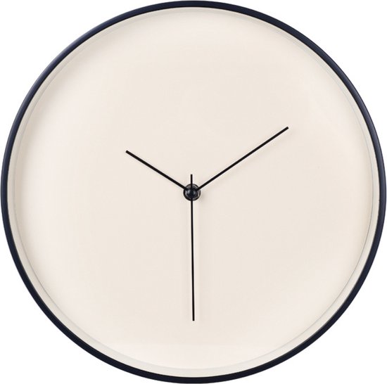 SensaHome Horloge Murale Londres - Klok Ronde Design Minimaliste - Style Nordique - Ø30cm - Beige