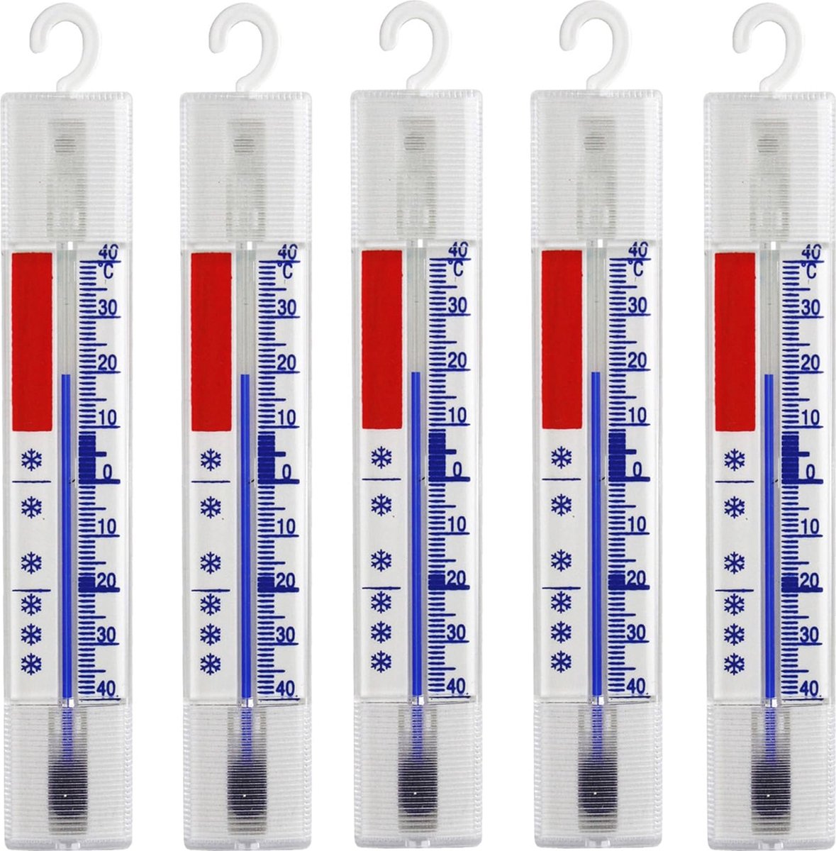 Koelthermometer Set van 5 - Analoog voor Vriezer en Koelkast