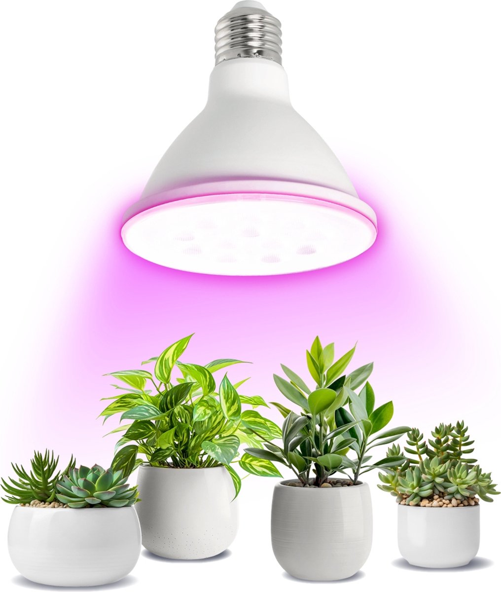 LED Groeilamp / Kweeklamp E27 | 9 Watt | 38D | 300 lumen | Wit | PLANTY