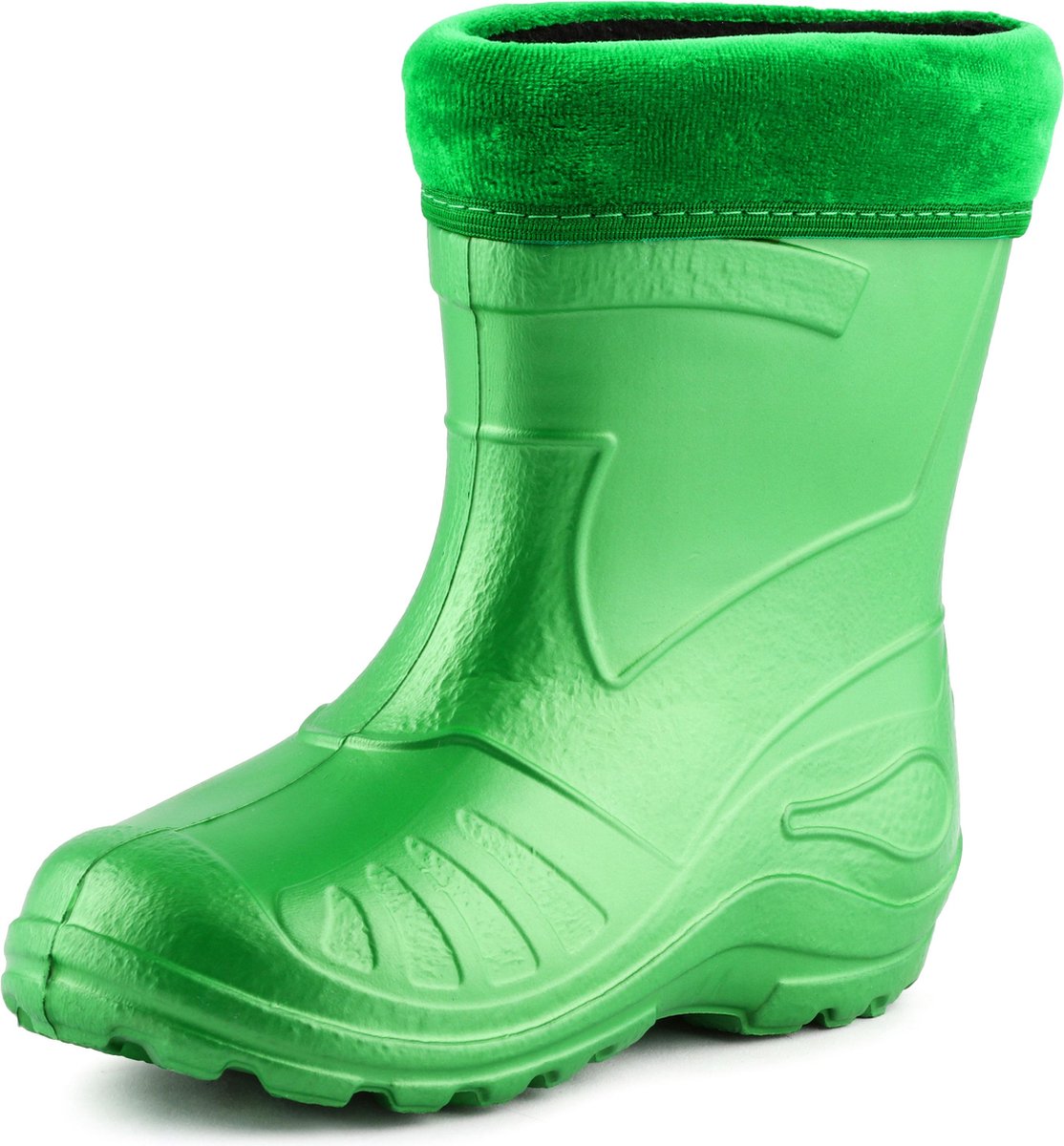 Ladeheid LA-KL-050 Kinder Regenlaarzen - Rubber - met Binnenschoen - EVA - Wasbare Binnenschoen - Smaragdgroen - 28