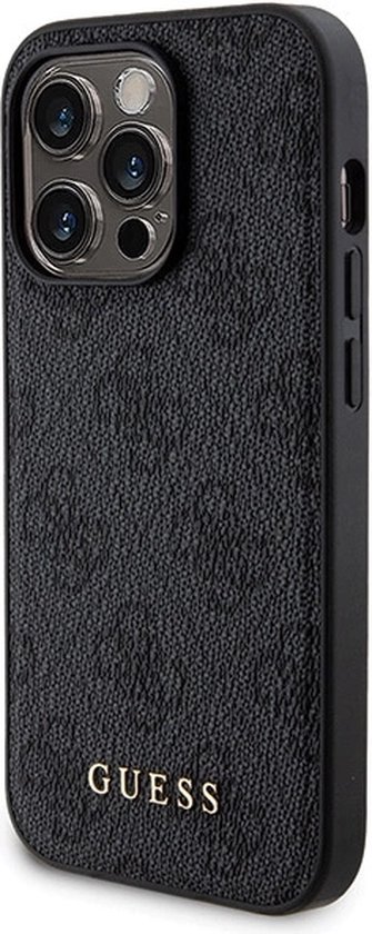 Guess - 4G - Ensemble de coques Métal Logo pour iPhone - 15 - Pro - + - 5000mAh - MagSafe - power bank - noir