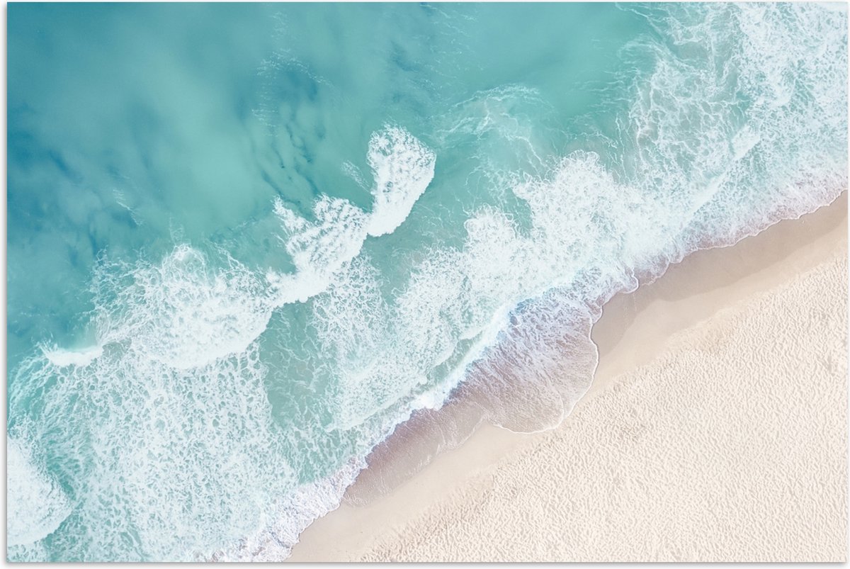 Poster 60x40 cm - Strand - Zee - Natuur - Zomer - Posters - Wanddecoratie badkamer - Muurd
