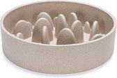 Designed by Lotte Anti Schrokbak Pom - Hondenvoerbak - Slowfeeder hond - Bamboo - Beige - 21 cm - 1430 ml