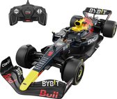 Zwarte Red Bull RB18 F1 raceauto model met afstandsbediening.