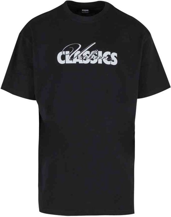 Urban Classics - T-shirt Heavy pour hommes UC Cursive Bold Logo - XS - Zwart