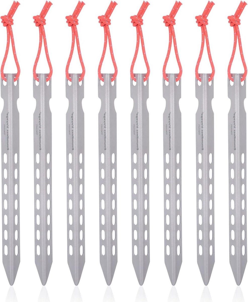 Ultralight Camping Tent Pegs - Outdoor Portable Tent Stakes 6/8/12 Pieces Ti1524I