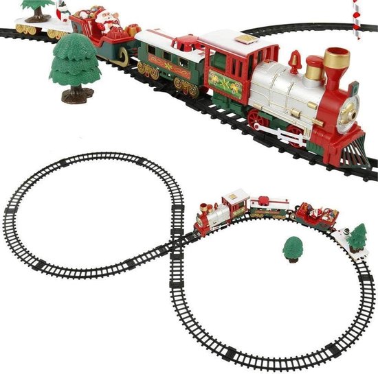 Foto: Jojoy kersttrein met licht en geluid kerst decoratie kerstversiering kerstdorp trainmas
