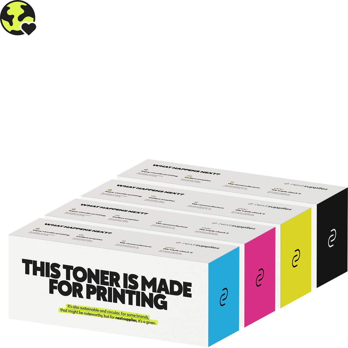 Image of Multipack Brother TN-910 (Zwart/Cyaan/Magenta/Geel). Originele toners, circulair.