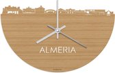 Skyline Klok Almeria Bamboe hout - Ø 40 cm - Stil uurwerk - Wanddecoratie - Meer steden beschikbaar - Woonkamer idee - Woondecoratie - City Art - Steden kunst - Cadeau voor hem - Cadeau voor haar - Jubileum - Trouwerij - Housewarming - WoodWideCities