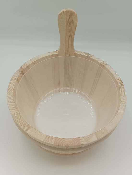 Koperen Sauna Emmer 4 liter met houten handvat