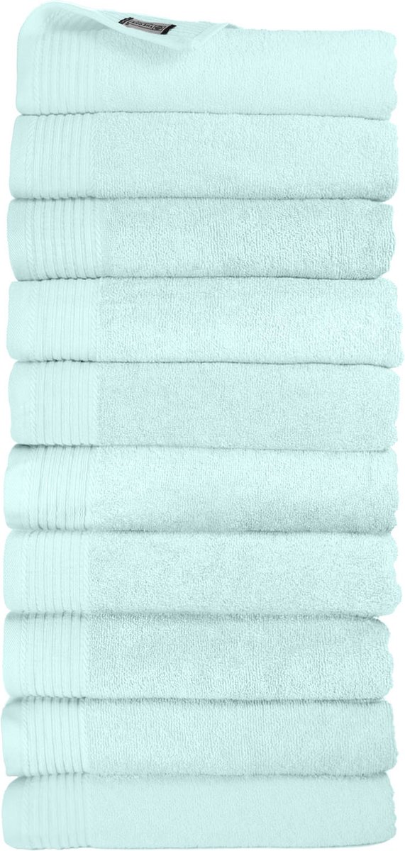 The One Towelling Classic Handdoeken - 70 x 140 cm - 10 Stuks - Voordeelverpakking - Hotelkwaliteit - 100% Gekamd katoen - Mint