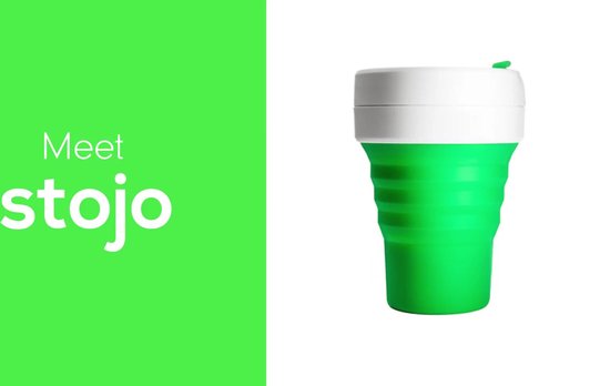 Stojo - Pocket Cup - Koffie / Theebeker - 355 ml - Herbruikbaar - Opvouwbaar - Ink