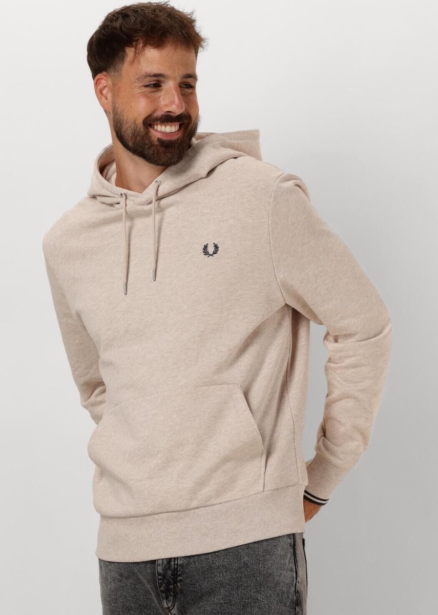 Fred Perry Tipped Hooded Sweatshirt Truien & Vesten Heren Sweater Hoodie Vest- Gebroken Creme