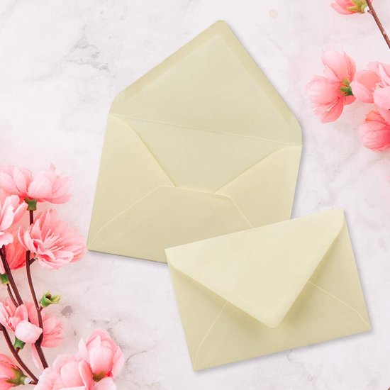 Coloured envelopes Mixed I DIN C7-81 x 114 mm I Colour Mix I Pack of 10