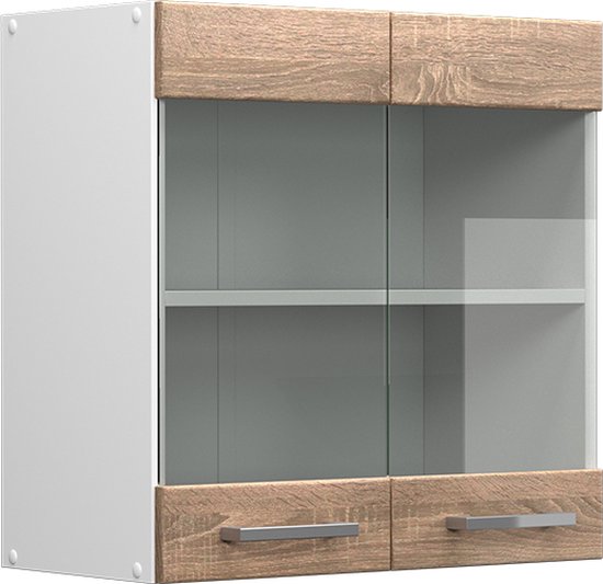Vicco Universele hangkast R Line, Wit/Wit, 40 cm met open schappen