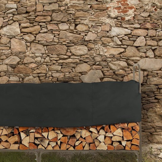 M Holzregal, Outdoor Kaminholzregel mit Rückwand, Holzunterstan