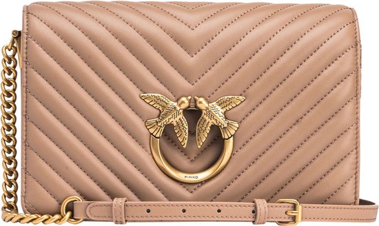 PINKO Love Click Schoudertas Leer 25 cm