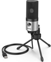 Bol.com BTD Metalen USB Condensator Microfoon - Condensator Microfoon - Opname Microfoon - USB Aansluiting - Studio Kwaliteit Za... aanbieding