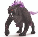 De Shadow Lynx, een donkergrijs katachtig monster met paarse kristallen op de rug en rode ogen.