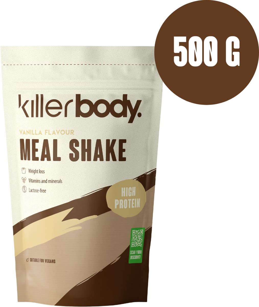 Goedkoopste Killerbody Maaltijdshake - Vanilla - 500 gr - Draagt bij aan Gewichtsverlies