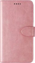 Étui pour iPhone 16 Plus - Bookcase - Porte-cartes - Portefeuille - Similicuir - Rose