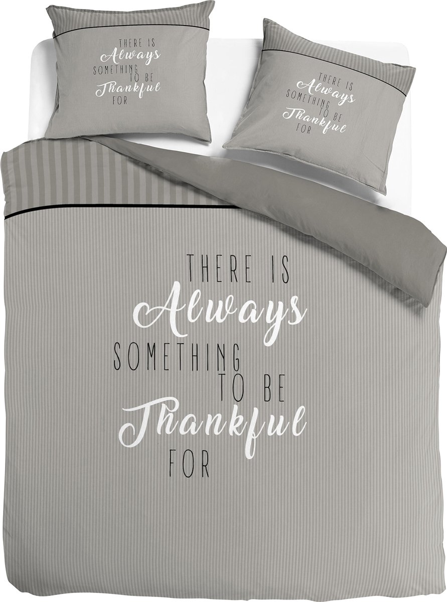 Dekbedovertrek Flanel Thankful - 1* 140x220 + 1* 60x70cm - Sleep Sense