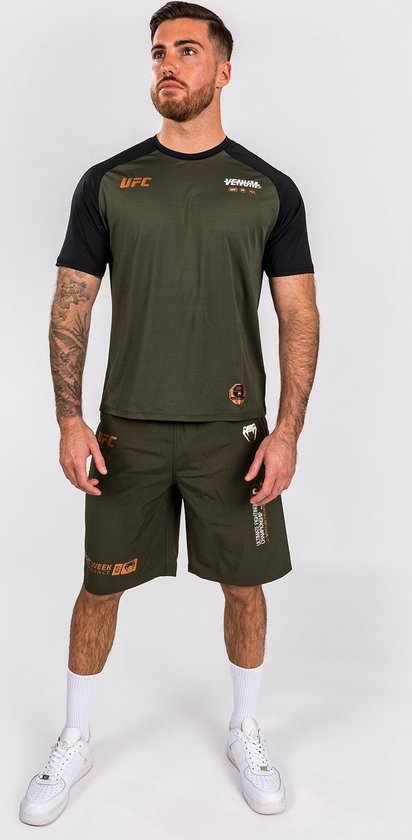 UFC x Venum Adrenaline Fight Week Dry- Tech T-Shirt Khaki Bronze taille XXL