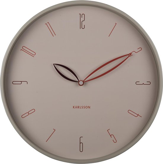 Karlsson Horloge Murale Pétales - Grijs - Ø40cm - Horloge Murale Scandinave
