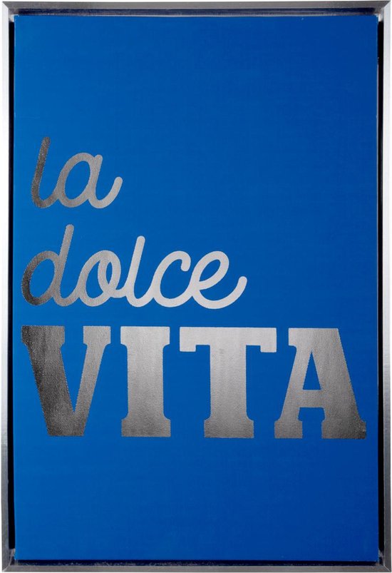 Present Time Décoration murale La Dolce Vita Medium - Blauw - 60x3,2x40cm - Scandinave