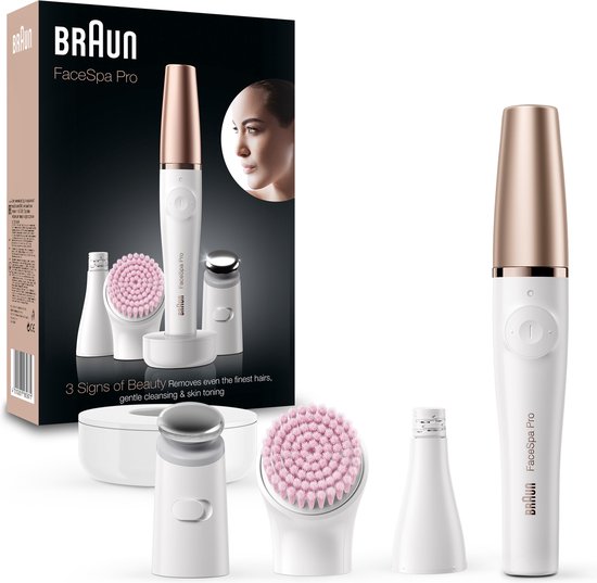 Foto: Braun facespa pro 912 gezichtsepilator wit brons