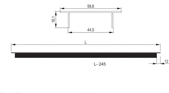 Europlast metalen ventilatierooster rechthoekig aluminium 260 x 280mm