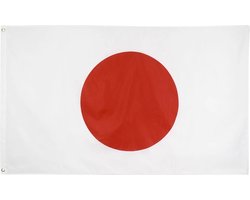 CHPN - Vlag van Japan - Japanse Vlag - 90/150 cm - Japan - Japanese flag - Osaka - Tokio - JP - JPN - Met ringen zonder stok