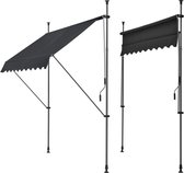 Pince de protection solaire auvent extensible noir anthracite 150x120 cm
