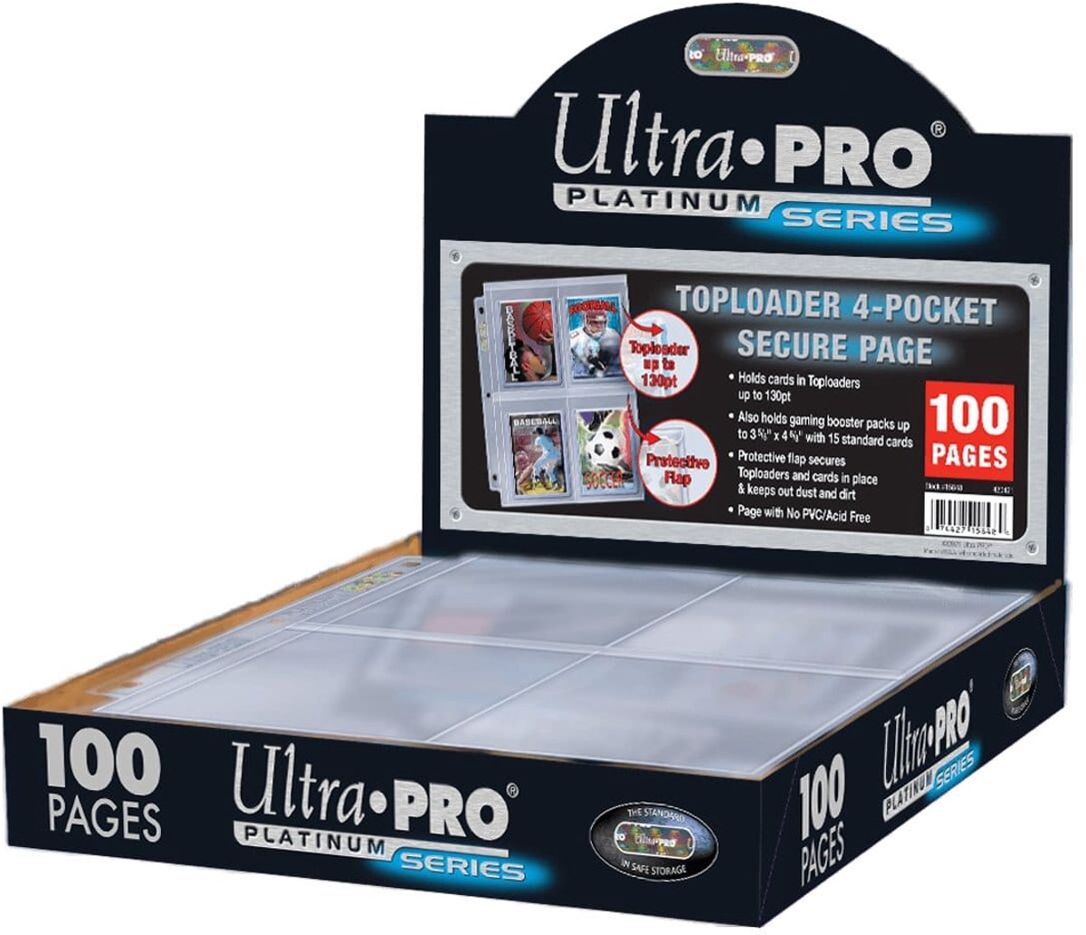 Bol.com Ultra Pro - Premium 4-Pocket Secure Pages (100ct) voor Toploaders aanbieding