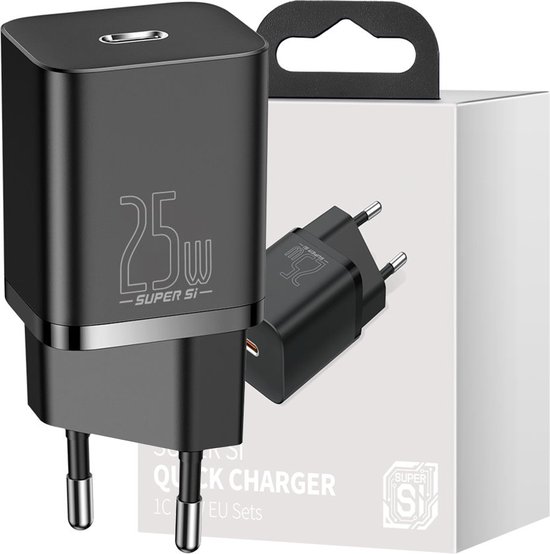 Chargeur Baseus Super Si USB C noir - charge rapide 25W