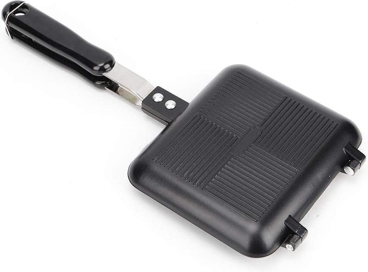 Dubbelzijdige braadpan sandwichpan omeletpan met anti-aanbaklaag grote grillpan voor ontbijt