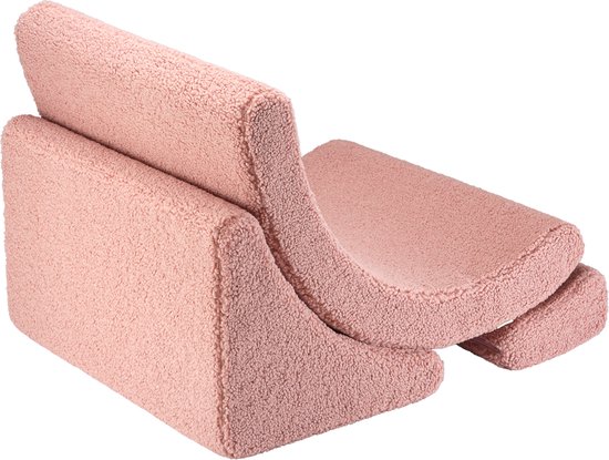 Wigiwama Teddy Moon Chair / Fauteuil - 80x65x55cm - Guava Pink van Wigiwama — afbeelding 2