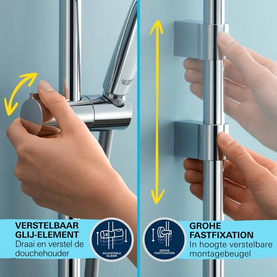 GROHE QuickFix Vitalio Comfort 110 handdouche - 3 straalsoorten - Waterbesparend - Chroom