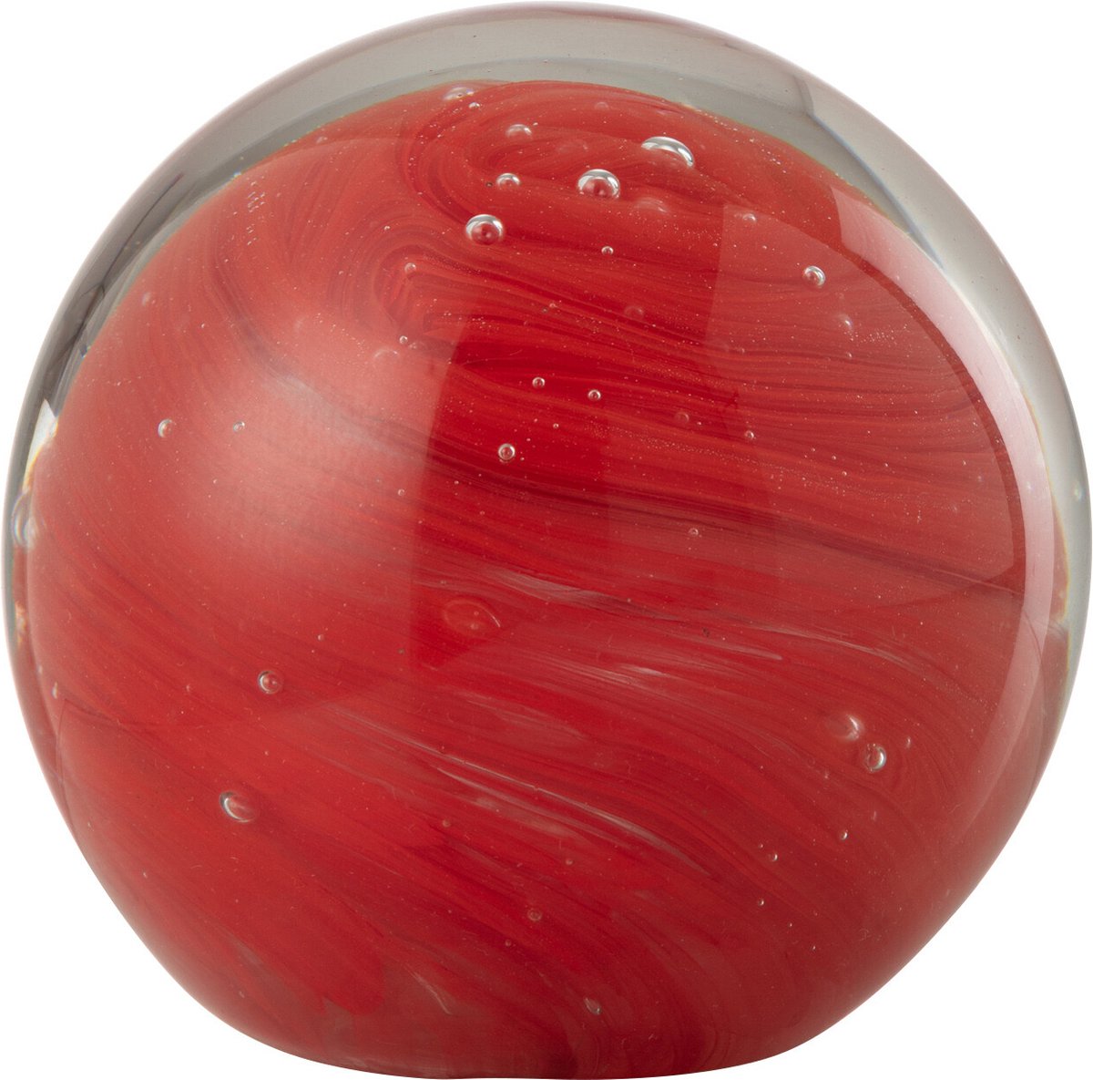 J-Line presse-papier Twister Rond - glas - rood - medium