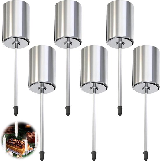 10 stuks kaarsenhouders adventskrans zilver met doorn kaarsenstandaard