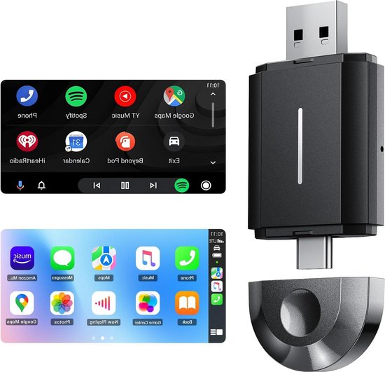 Nieuw Met EC14-adapter Draadloze CarPlay Android Auto Adapter USB-dongle Slimme Mini Box Plug and Play Universeel Voor VW Toyota Nissan Honda Ford Benz – koop de beste producten in de online winkel
