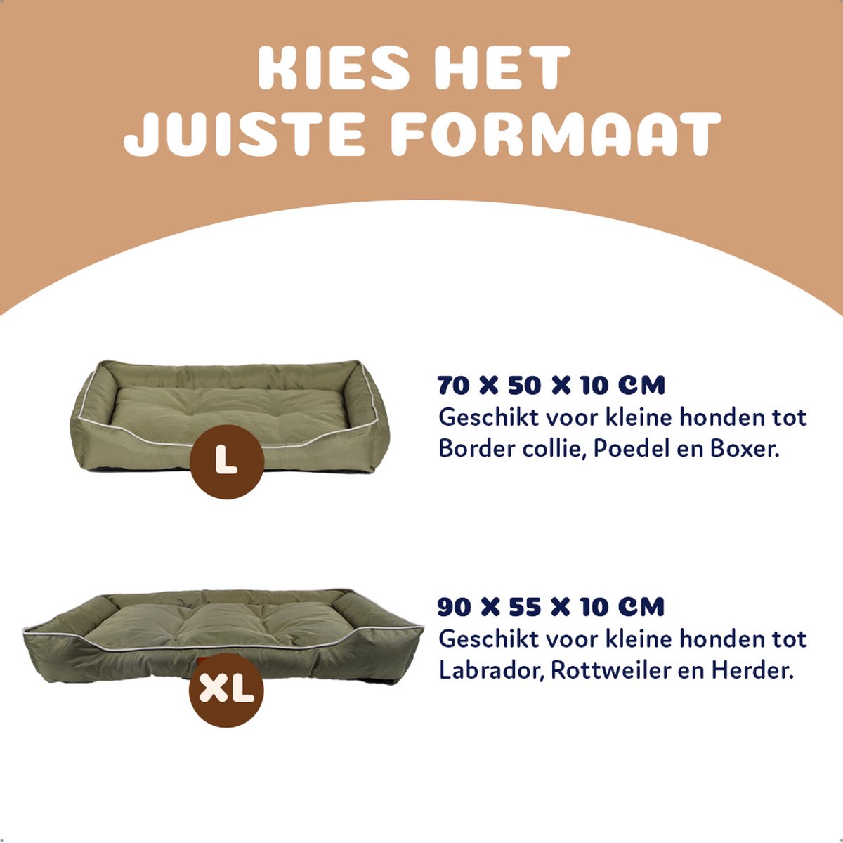 Pet Perfect Benchkussen XL - Hondenkussen Wasbaar - Hondenmand - Groen - 90x55x10 thumbnail 5