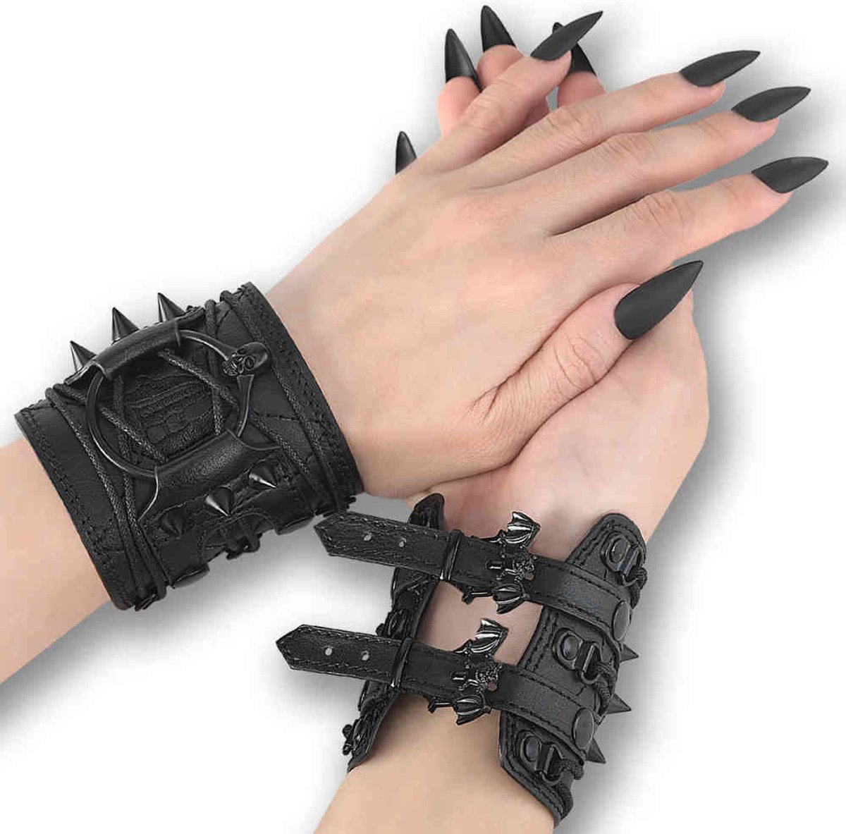 DemoniaCult - DA406 Polsband - Zwart