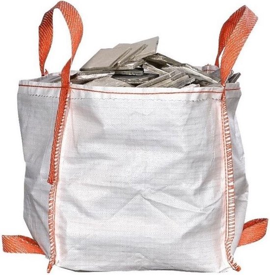 Lot de 5 sacs | Mini Big Bag 500 KG | 45x45x45cm | Sac dechets verts | Sac de jardin | Sac gravat chantier
