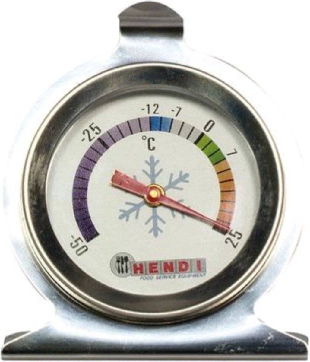 HENDI Koelkastthermometer – roestvast staal – meetbereik -50°C tot +25°C – 60x40x70 mm