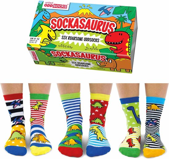 6 chaussettes pour enfants dépareillées dans une boîte cadeau Ensemble cadeau unisexe Multipack Taille 27-30