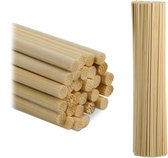 40 Stuks Houten Stokjes om te Knutselen, 8mm Natuurlijke Houten Stokken, Massief Ronde Stokken, Pluggen om te Knutselen, Knutselstaven, Ronde