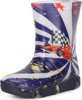 Ladeheid Kinder Regenlaarzen - Rubberen Anti-Slip Zool - PVC - LA-ZT-Szuwarek2020BW - Dunkelblau Auto 36 - 33/34