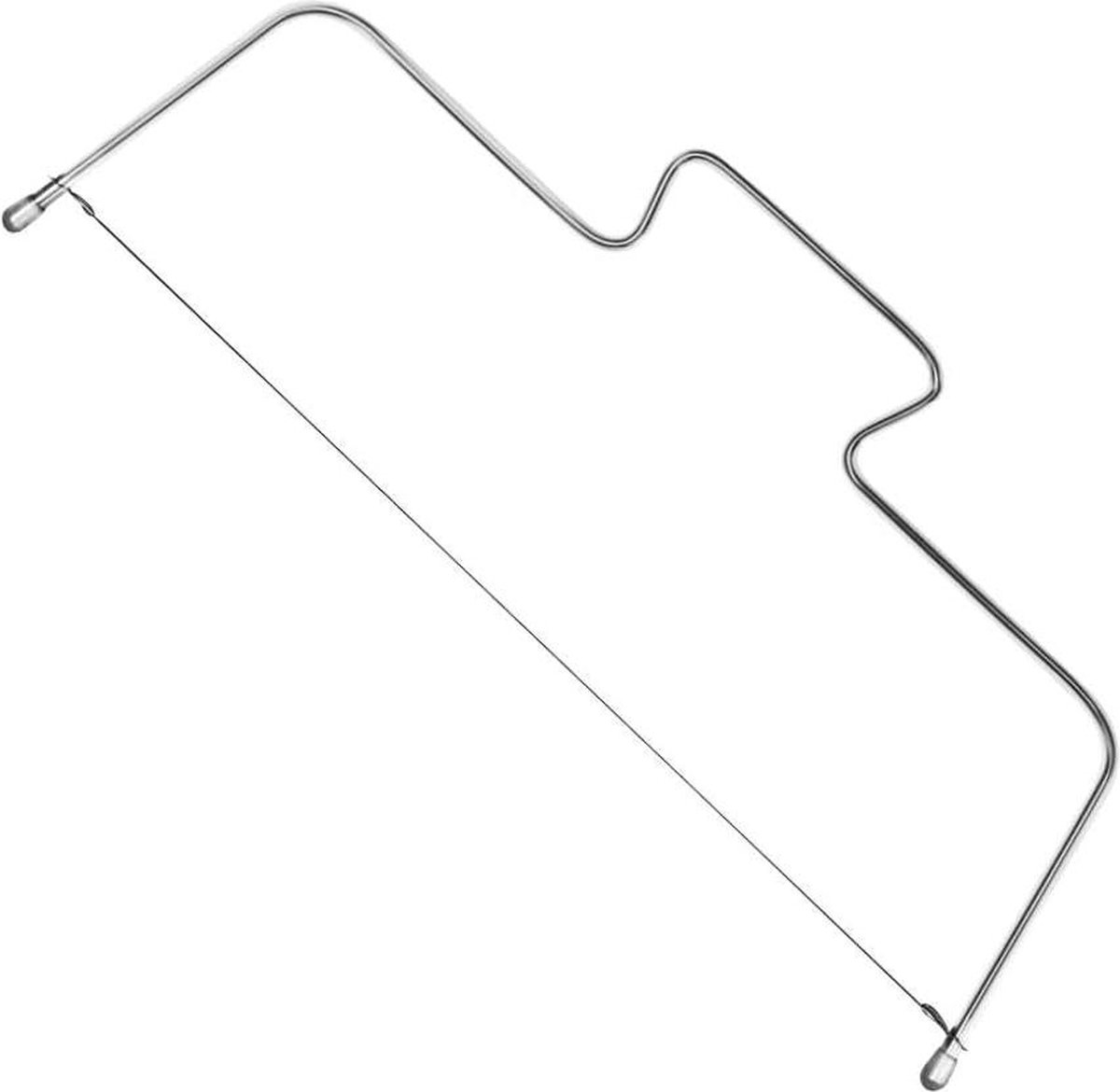 Taartvloersnijder roestvrij staal 2 draden zilver 34 cm Taartsnijder