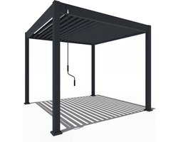 Orion Comfort terrasoverkapping - 300x300cm - Antraciet - Aluminium / Metaal / Vrijstaande / Luxe overkapping - Tuinprieel / Carport / Veranda / Pergola